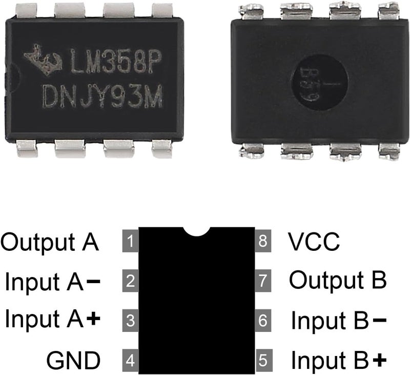 DORHEA 50Pcs LM358P Operational Amplifier IC Om-Amp DIP-8 with Machined Contact Pins LM358 IC Dual Operational Amplifier Integrated Circuit for Sensor Signal Processing, Signal Conditioning - Image 2